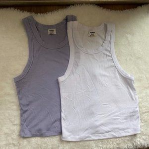 Sunday Best - Lavender & White tank top